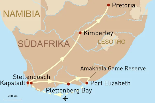 Südafrika Reise: Entdeckungen in der Kapregion und Fahrt mit dem Rovos Rail