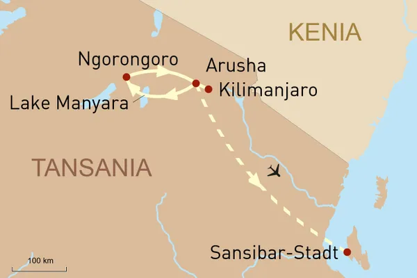 Reise nach Tansania & Sansibar - Weite Natur & traumhafte Strände