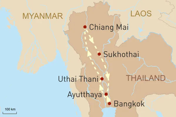 Karte Thailand Reise The Blue Jasmine