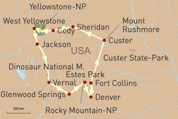 USA-Reise: Cowboys, Bisons und Yellowstone