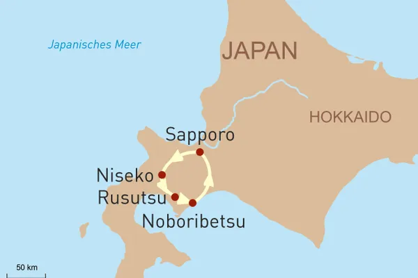 Winterreise nach Japan - Skierlebnisse in Niseko