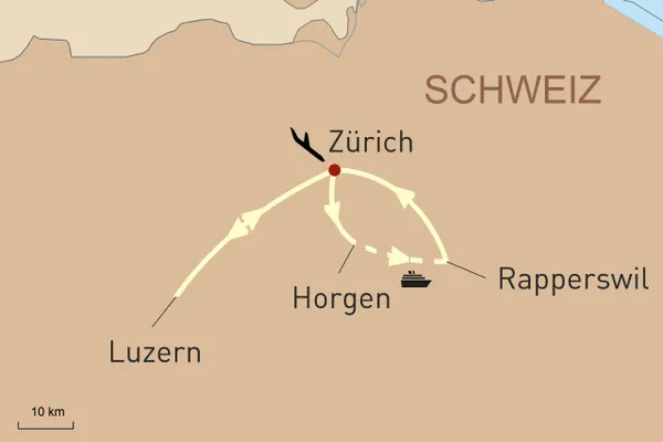 Zürich mit dem Privatjet