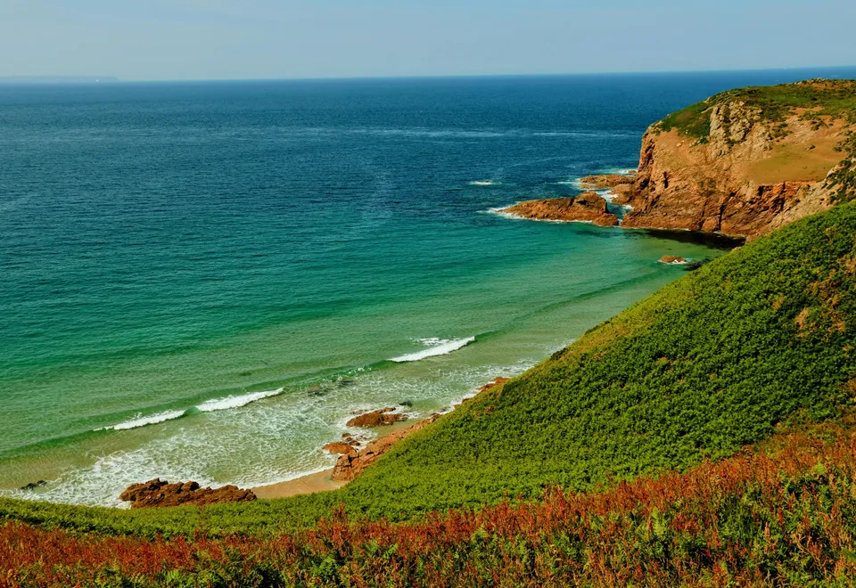 Unberührte Küste Jerseys