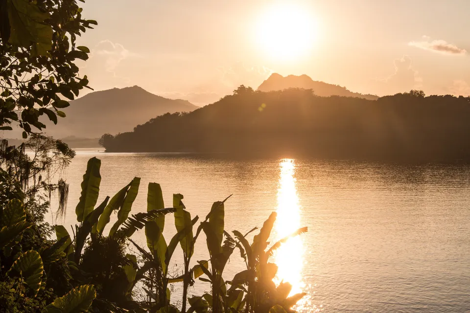 Mekong im Sonnenuntergang